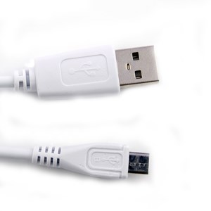 Câble micro usb 2.0 1 mètre blanc