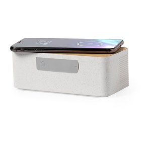 Enceinte chargeur sans fil 10w charge rapide. Connexion bluetooth.