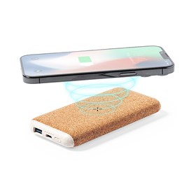 Power bank nature sans fil 15w. 8000 mah. 1 sortie usb et 1 type c.