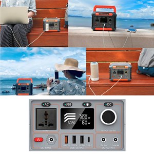 Station d'énergie portable a3b, 300w, 15v &nbsp; 3a. Taille : 21x15.5x16.5cm