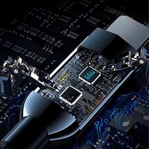 Câble usb 2.0 vers usb-c de 66w&nbsp;6a, charge rapide, écran numérique.