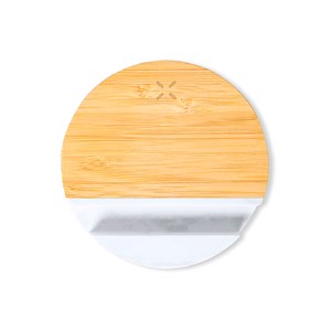 Support chargeur organic bambou&nbsp;marbre sans fil 15w charge rapide