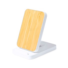 Chargeur nature bambou sans fil 15w. Charge rapide. Pliable