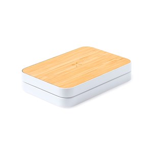 Chargeur nature bambou sans fil 15w. Charge rapide. Pliable