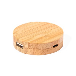 Port usb nature en bambou 1 port type c. 2 ports usb 2.0