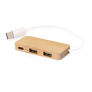 Port usb nature en bambou 1 type c. 2 ports usb 2.0