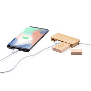 Port usb nature en bambou 1 type c. 2 ports usb 2.0