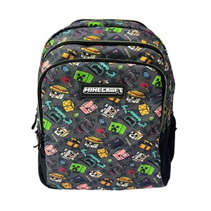 Minecraft pixel 25 sac primaire avec double compartiment adaptable à un chariot.