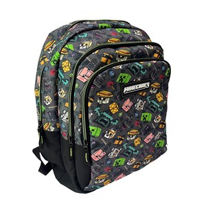 Minecraft pixel 25 sac primaire avec double compartiment adaptable à un chariot.