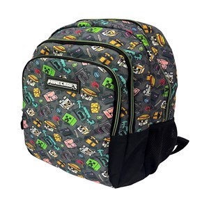 Minecraft pixel 25 sac primaire avec double compartiment adaptable à un chariot.