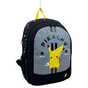 Pokemon pikachu sac à dos primaire avec double compartiment adaptable à chariot.