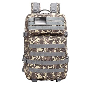 Sac à dos tactique militaire de 45 litres avec système molle de grande capacité.