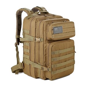 Sac à dos tactique militaire de 45 litres avec système molle de grande capacité.