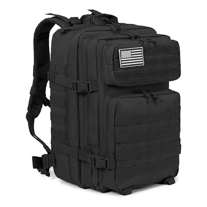 Sac à dos militaire tactique de 45 litres avec système molle de grande capacité.
