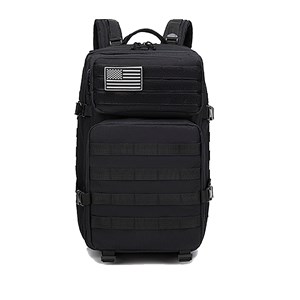 Sac à dos militaire tactique de 45 litres avec système molle de grande capacité.