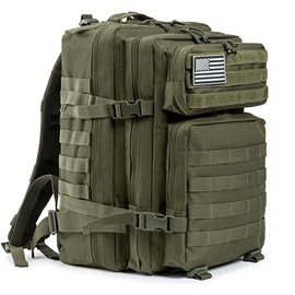 Sac à dos tactique militaire de 45 litres avec système molle à grande capacité.