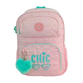 Mochila primaire blin blin chic avec double compartiment adaptable à chariot.