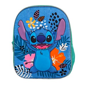 Stitch tropical sac à dos maternelle 3d. Poche latérale. Dossier rembourré.