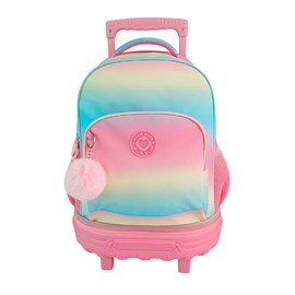 Trolley fixe compact double corps grande capacité blin blin gradient pink.