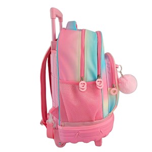 Trolley fixe compact double corps grande capacité blin blin gradient pink.