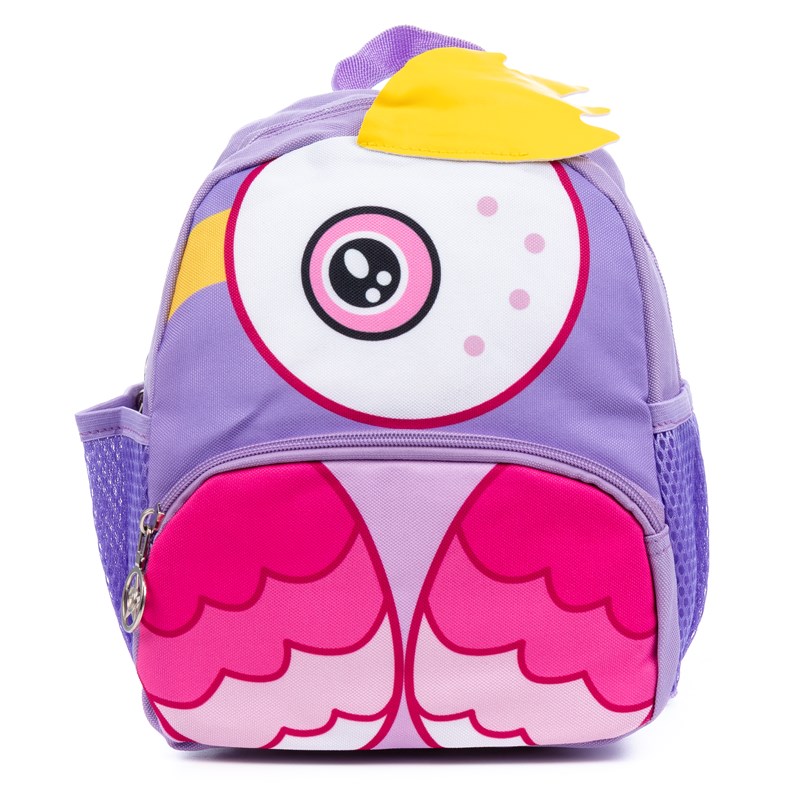 Sac à dos d'enfant avec design d'oiseau. Avec des bretelles rembourrées.