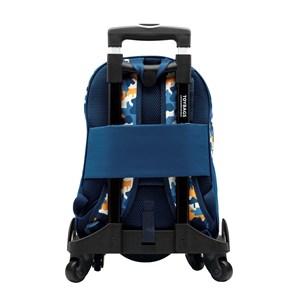 Fortnite blue camo sac à dos primaire double compartiment + chariot.