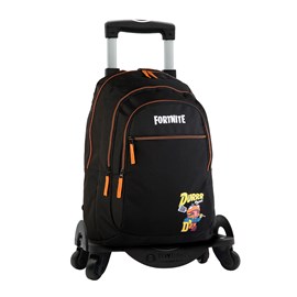 Fortnite durrr sac à dos primaire à double compartiment + chariot.