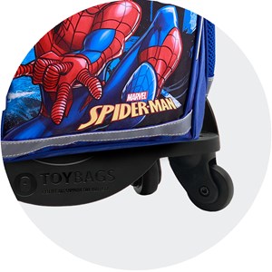 Sac à dos spiderman primaire double compartiment + chariot avec.