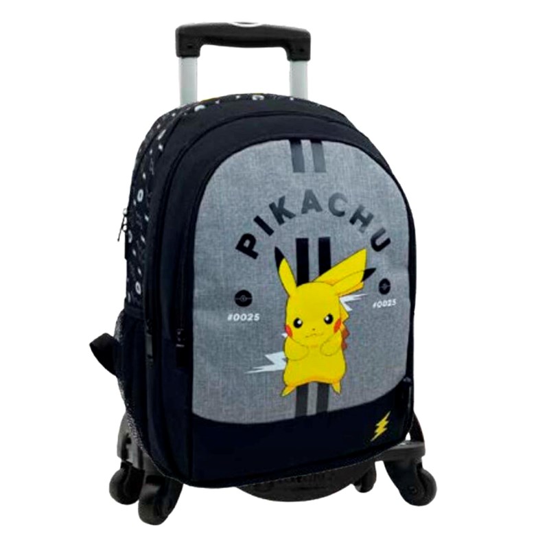 Pokemon pikachu sac à dos américain adaptable + chariot noir.