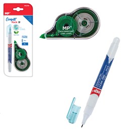 Ensemble de correcteurs : 1 correcteur en ruban et 1 correcteur liquide.