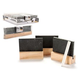 Ensemble de 3 mini tableaux avec supports et craies pour écrire vos messages.