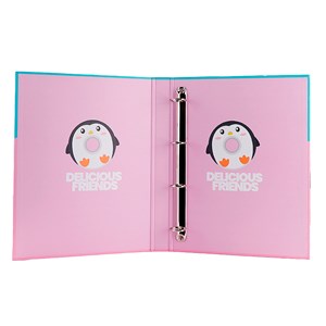 Pack 6 unités clip de carton 4 anneaux fº design delicious friends pengouin