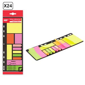Pack 24 unités notes adhésives pour les classeurs 11 x 25 feuilles