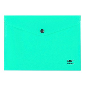 Pack 12 unités clip d'enveloppe de fermeture à bouton a5 turquoise