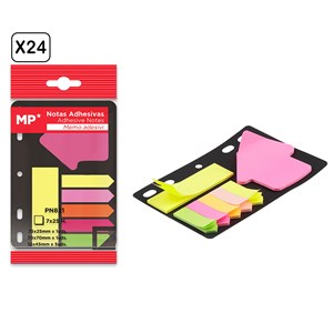 Pack 24 unités notes adhésives pour les dossiers 7 x 25 feuilles