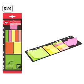 Pack 24 unités notes adhésives pour les dossiers 9 x 25 feuilles