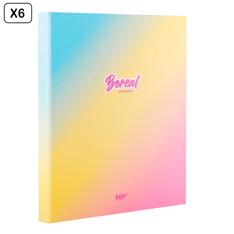 Pack 6 unités clip folder carton 4 anneaux fº design fantasie