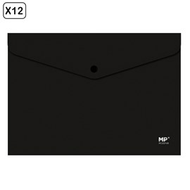 Pack 12 unités classeur enveloppant fermeture bouton a4 noir
