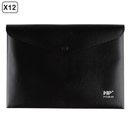 Pack 12 unités classificateur sous fermeture bouton a5 noir