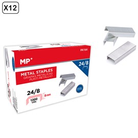 12 packs de grapas métalliques blister 24&nbsp;8 1.000 uds.