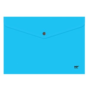 Pack 12 unités pochette avec fermeture bouton a4 ciel