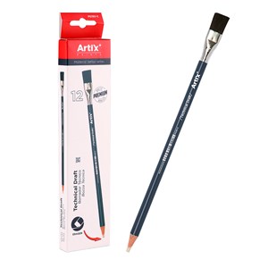 Pack 12 uds. Gomme à ecrire en crayon avec brosse