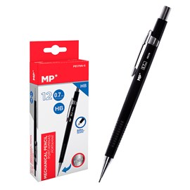 Pack 12 unités porte-mines métallique 0.7 mm noir