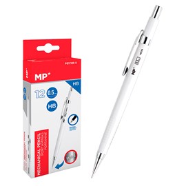 Pack 12 unités porte-mine métallique 0.5 mm blanc
