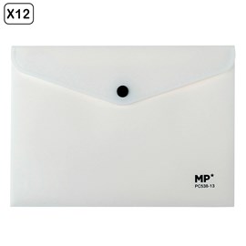 Pack 12 unités clip de fermeture bouton a5 blanc