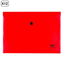 Pack 12 unités clip enferraillé bouton a5 rouge