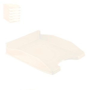 Pack 6 uds. Plateau de bureau gris transparent