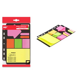 Pack 24 unités notes adhésives 9 x 25 feuilles