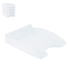 Pack 6 uds. Plateau de bureau transparent