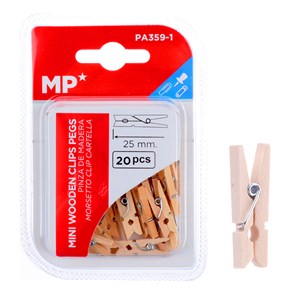 12 packs de pinza madera 25 mm 20 uds.